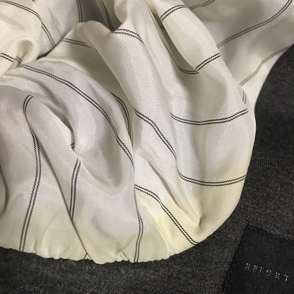 Soft Cotton blazer by report collection S 36 R dark charcoal gray EUC - Picture 10 of 10